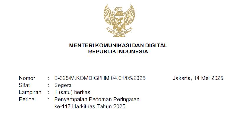 Pedoman Peringatan Hari Kebangkitan Nasional Tahun 2025